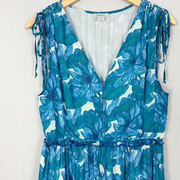 Sundance Maren Meadow Midi Dress Floral Boho Tiered Cottagecore Sz Medium Womens - Picture 3 of 5